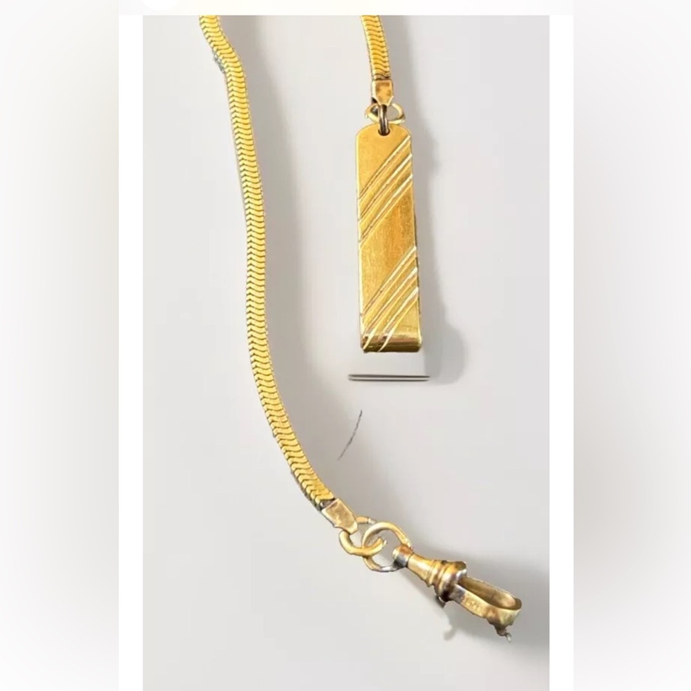 Vintage Tie Clip with Chain Marked Forstar